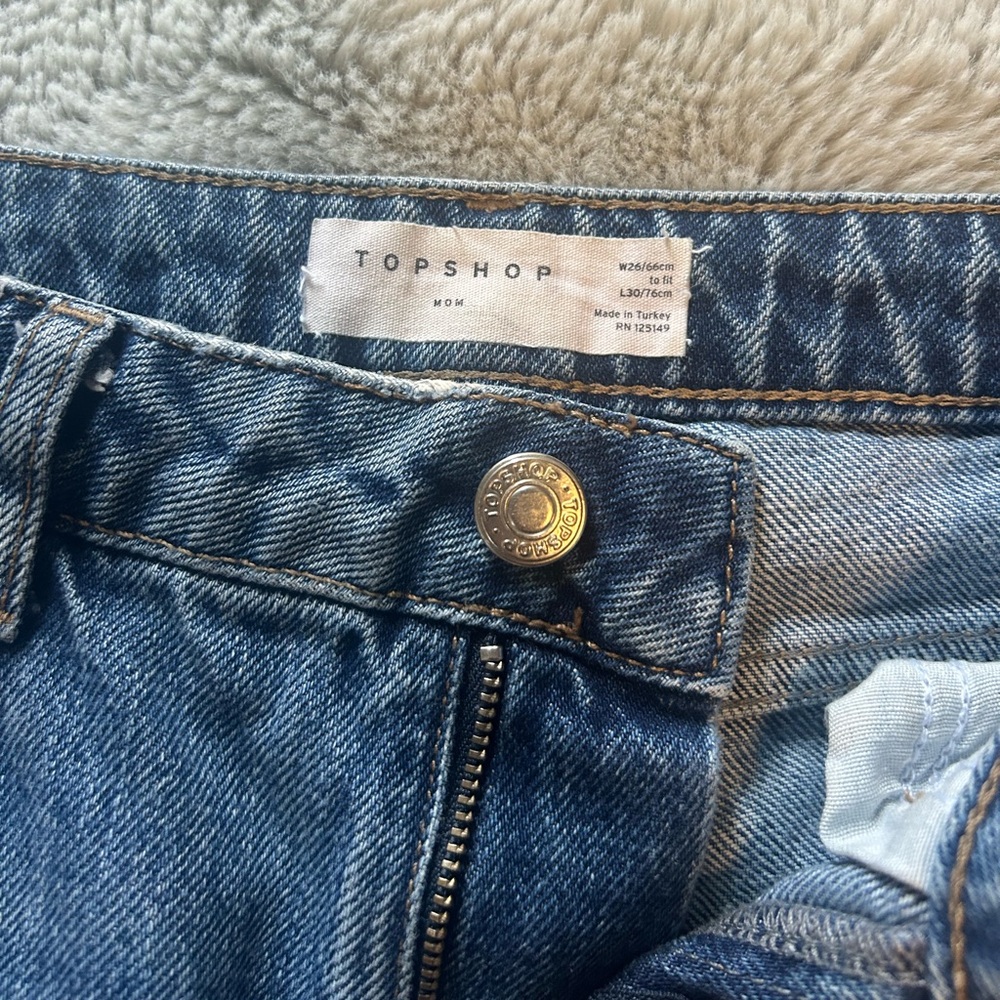 TopShop Ribbed Mom Jean